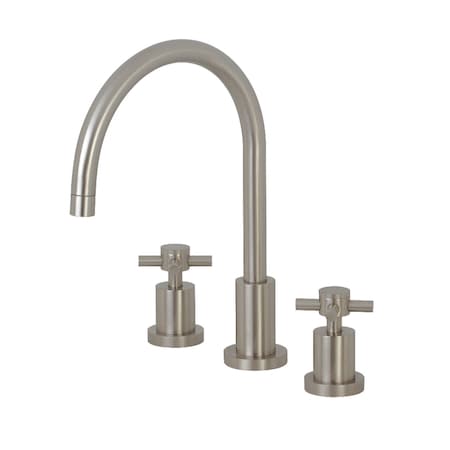 Kingston Brass KS8728DXLS Widespread Kitchen Faucet, Brushed Nickel KS8728DXLS